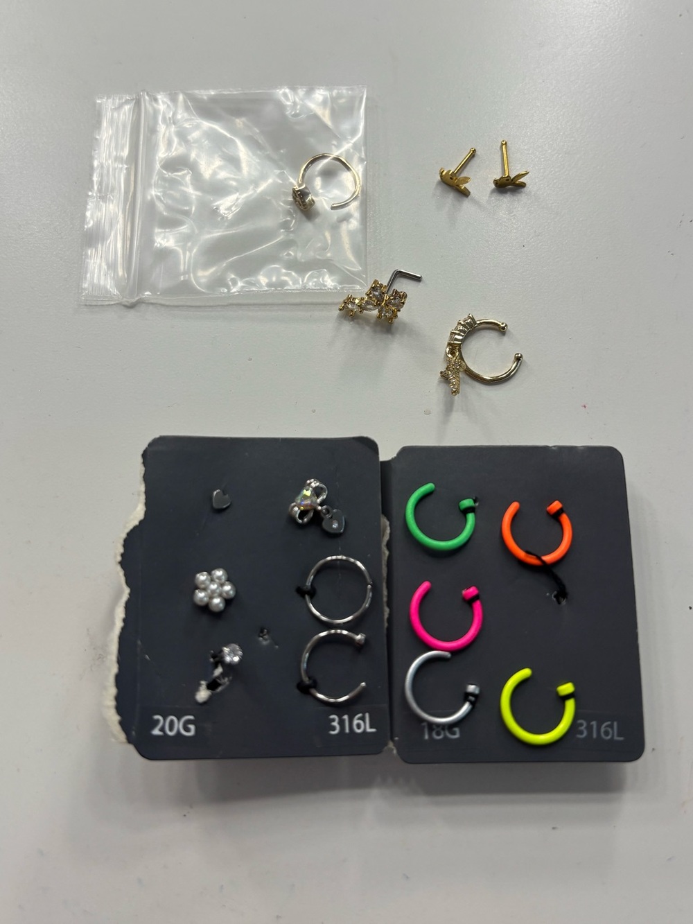 16 piece nose piercing bundle